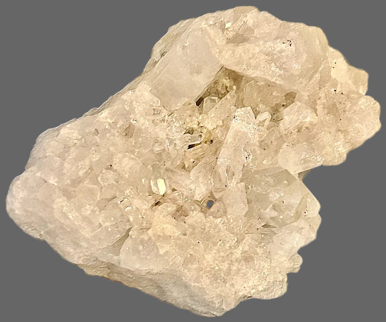Earthbound Light — Quartz Crystal Cluster on Natural Matrix-264g