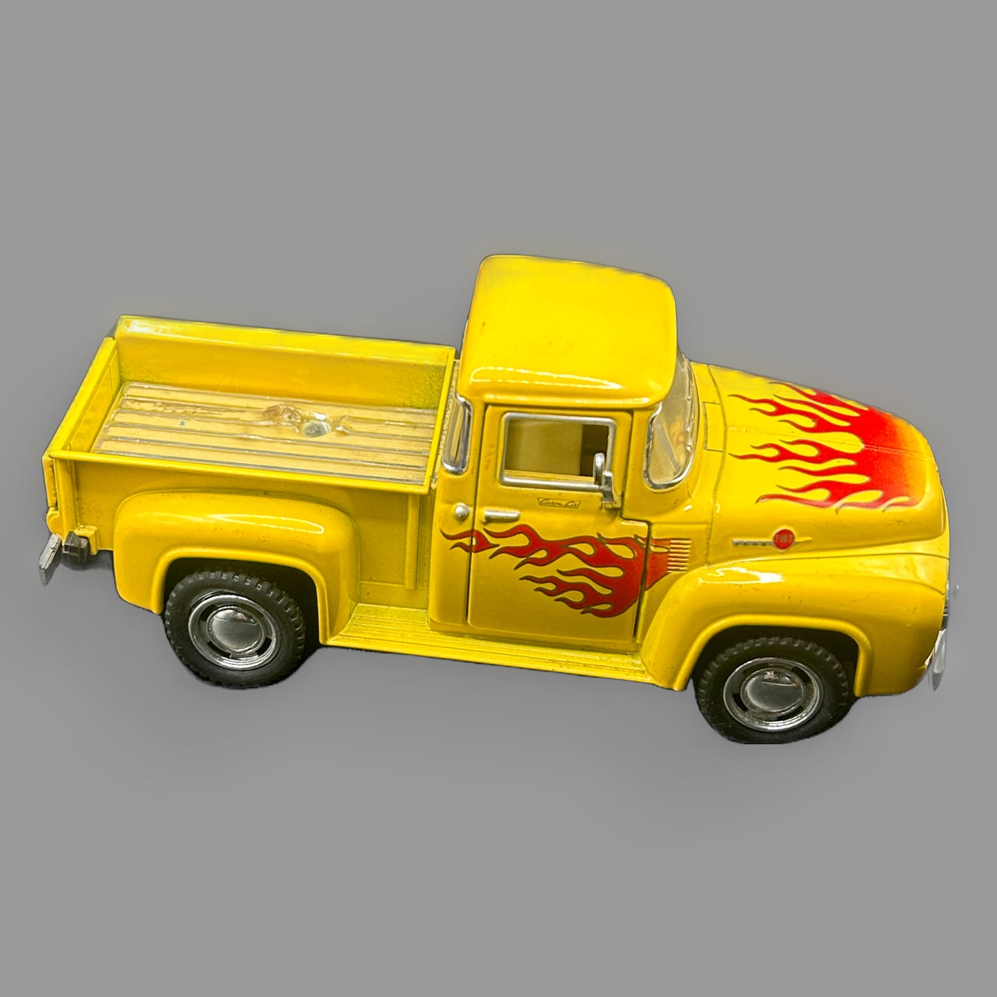 Jada Toys 1956 Ford F-100 Pickup Yellow with Flames