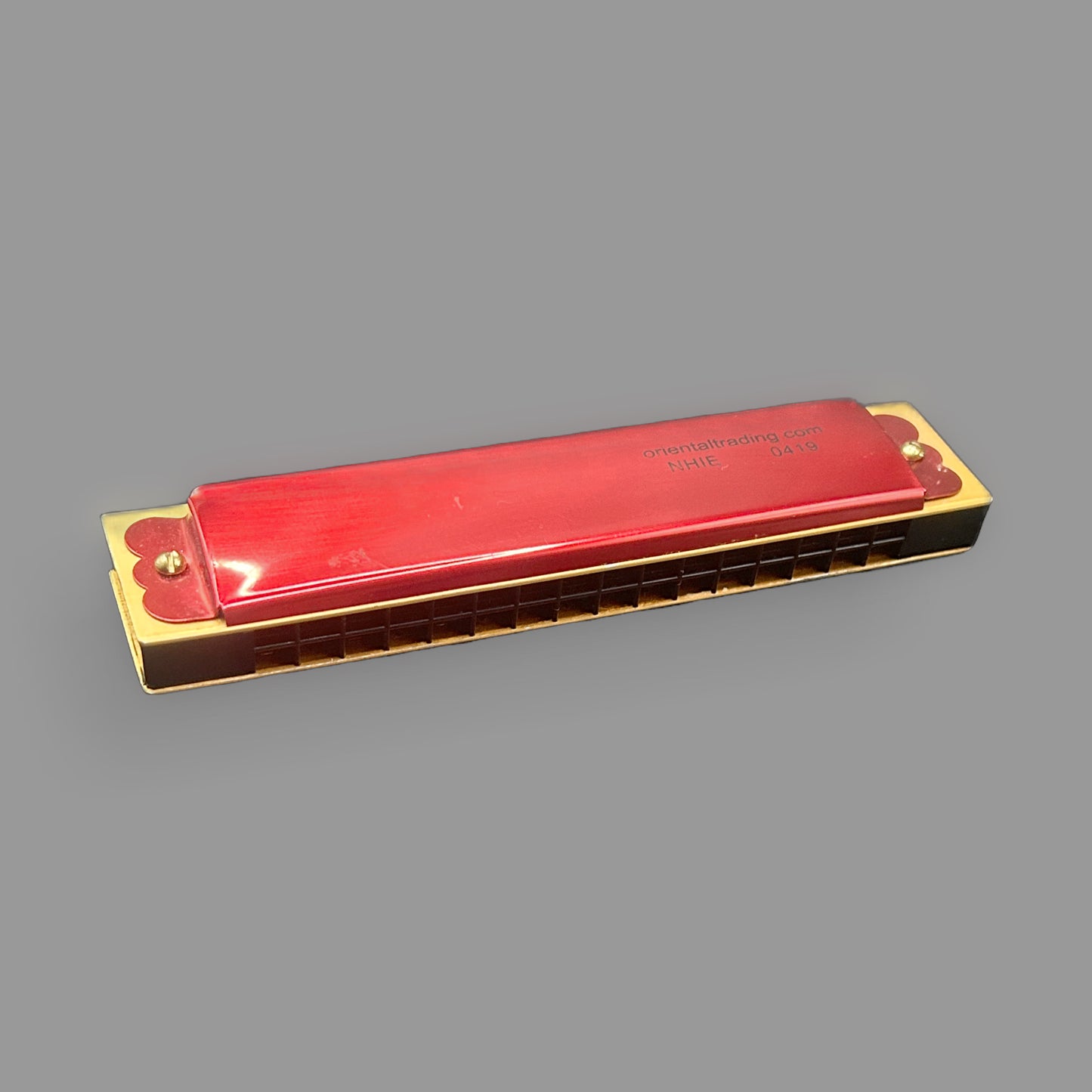 Crimson Ten — Vintage Red 10-Hole Harmonica