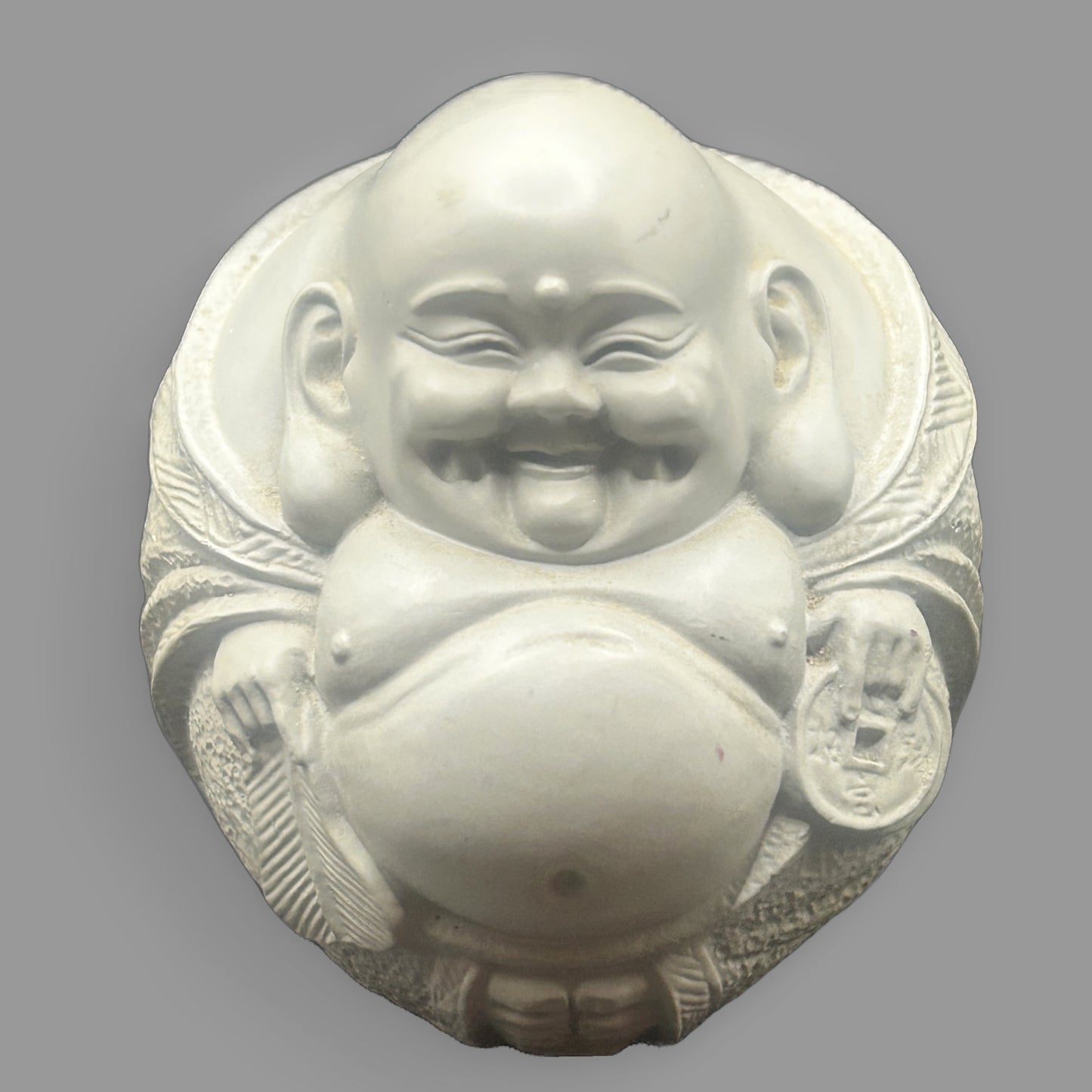Laughing Buddha Statue with Coin – Feng Shui Prosperity Figurine