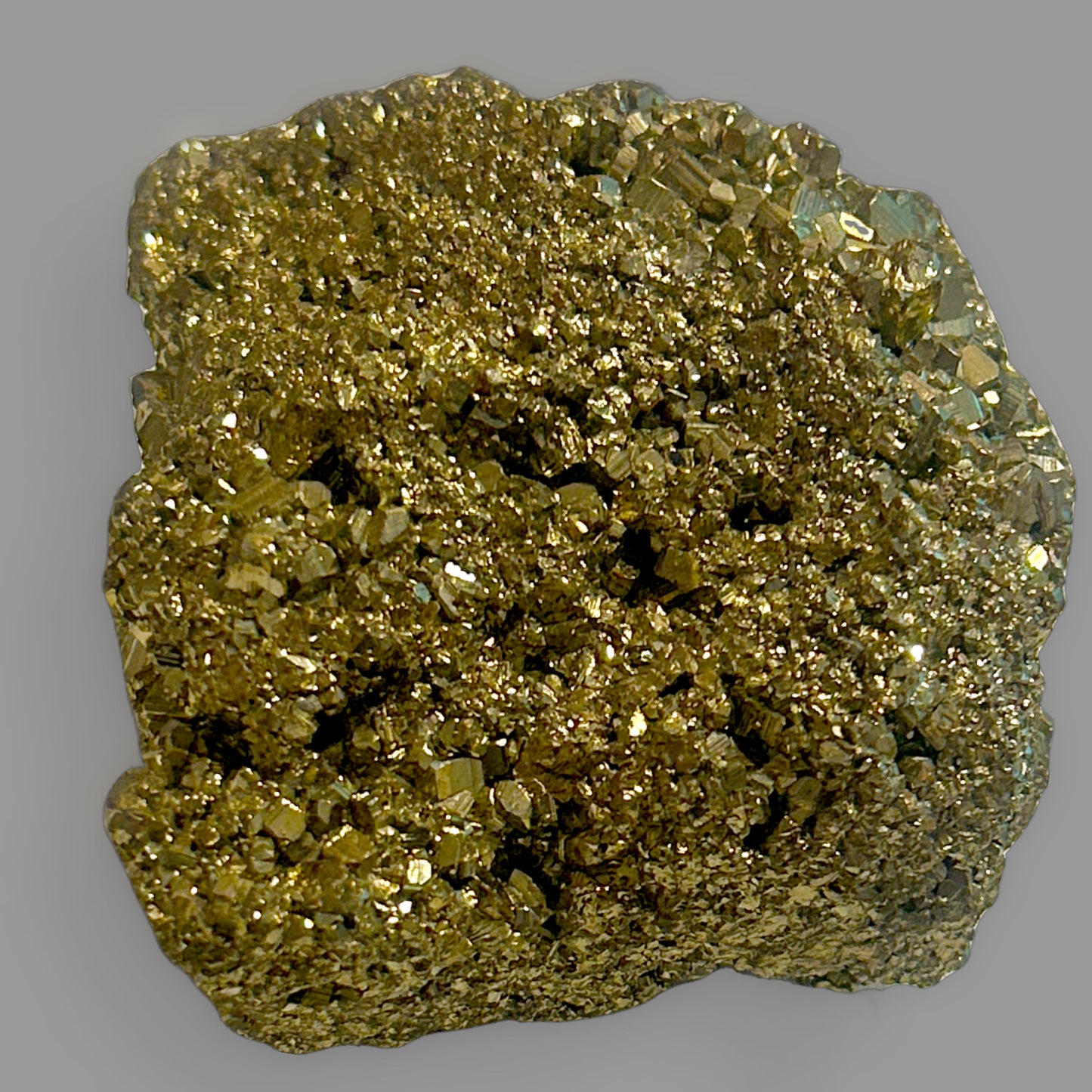 Golden Fragment — Natural Pyrite Crystal Cluster-381g