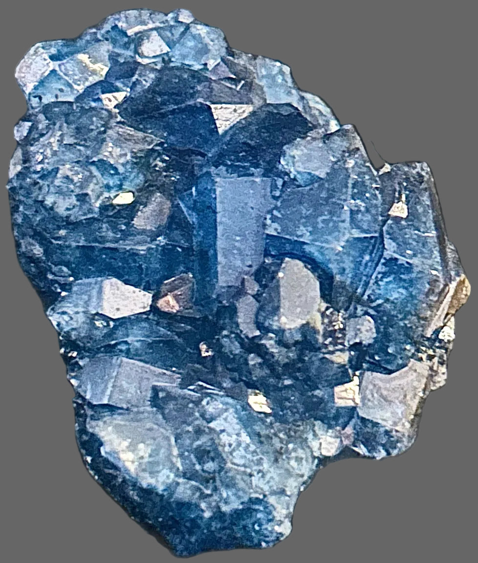 Midnight Berry — Dark Blue “Blueberry” Fluorite Crystal Cluster-44g