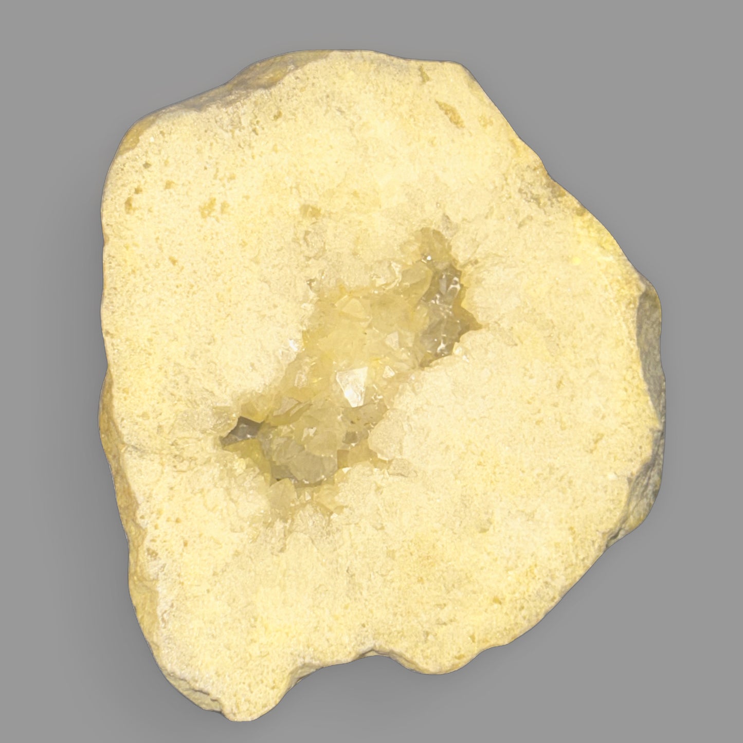 Hidden Light Calcite Geode – Crystal Cavern of Earth’s Quiet Sparkle-501g