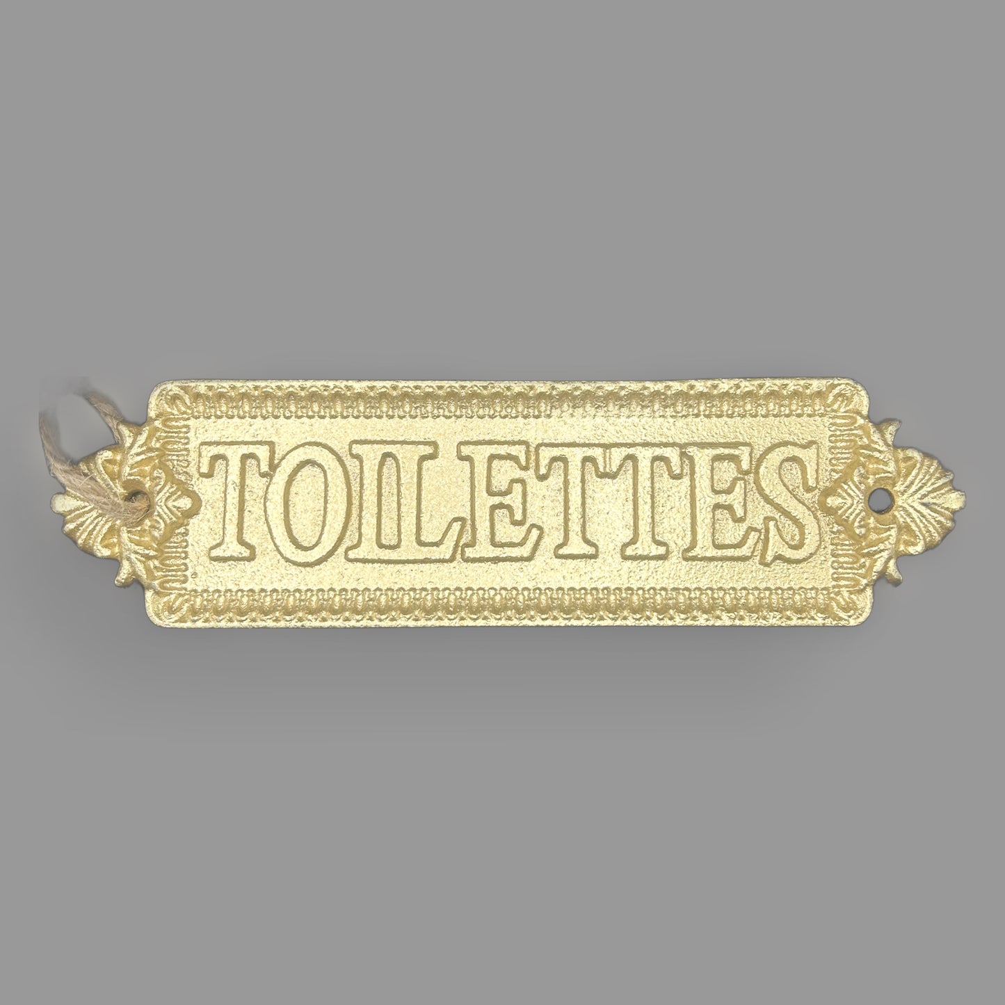 Cast Iron Toilettes Door Sign