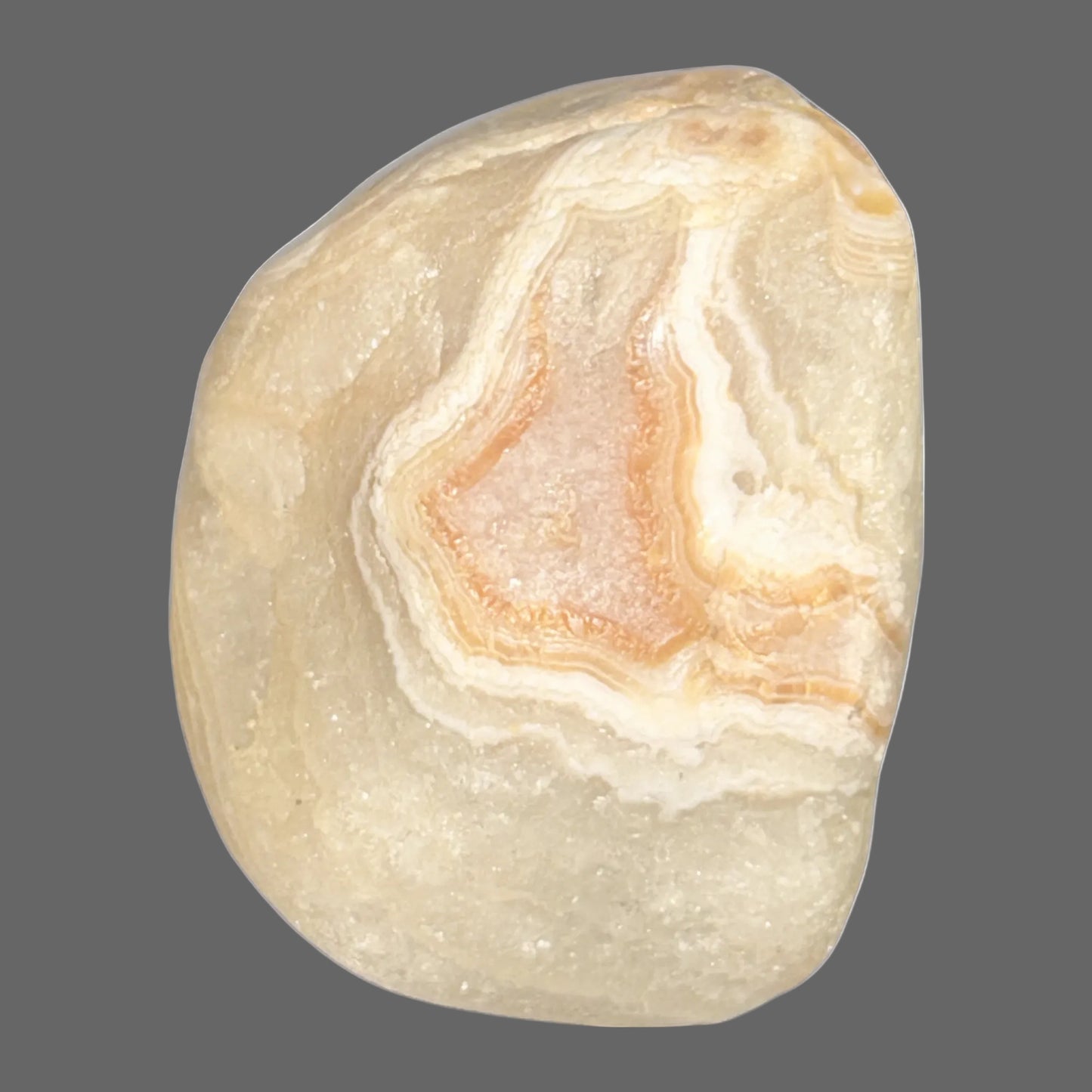 Iron Fire Lake Superior Agate – Banded Stone of Ancient Glacial Rivers-155g