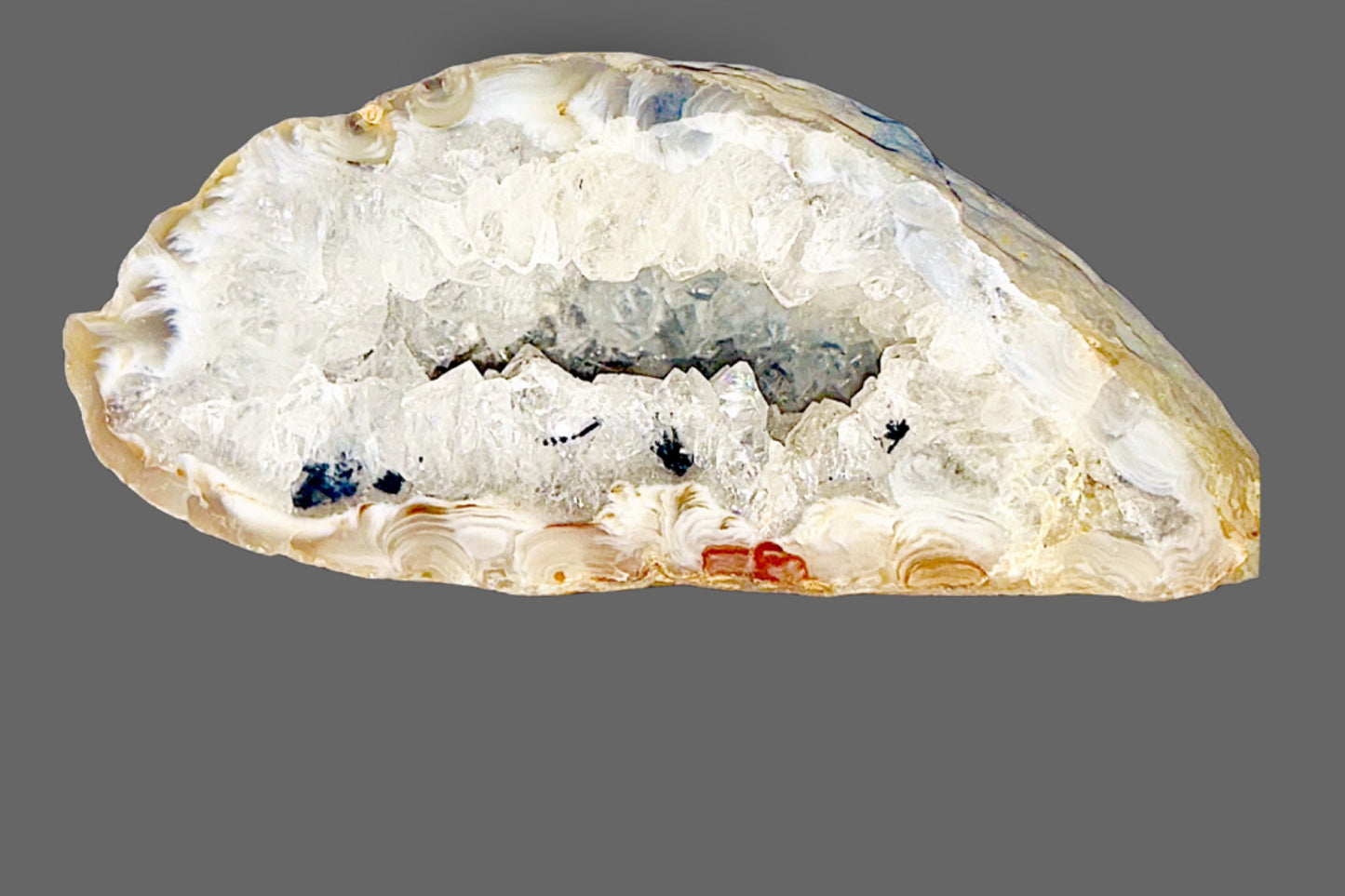 Polished Agate Geode Slice – Window into Earth’s Hidden Beauty-1.7g