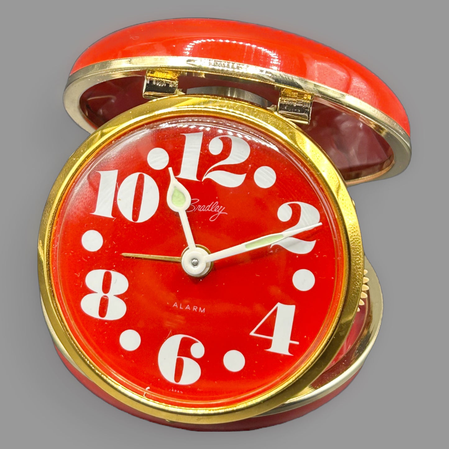 Bradley Vintage Red Travel Alarm Clock