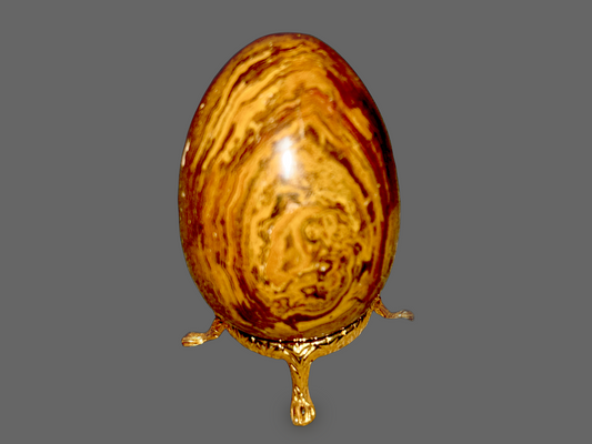 Banded Onyx Egg – Stone of Protection, Discipline, and Inner Strength