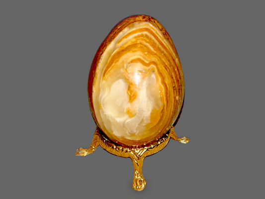 Banded Onyx Egg – Stone of Strength, Protection, and Inner Balance