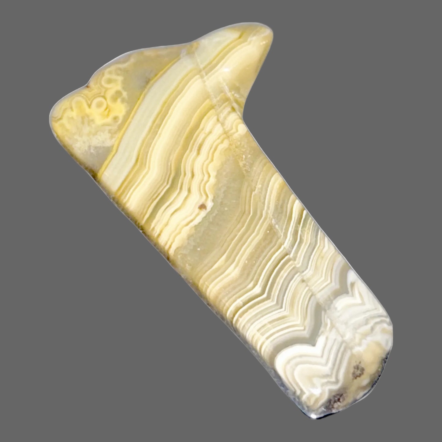 Fortress Light Polished Banded Agate – Layered Stone of Time & Pattern-7g