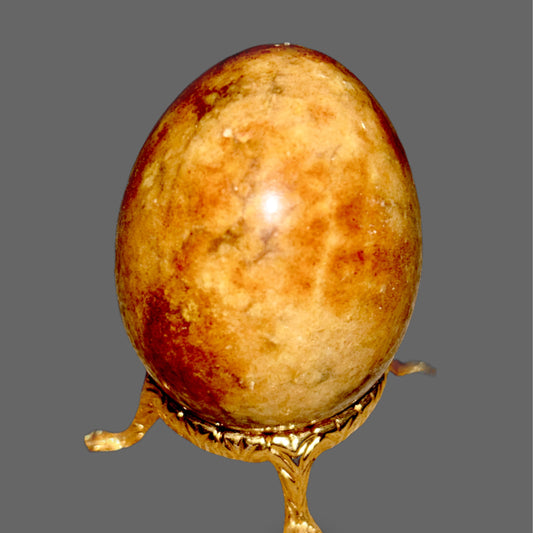 Vintage Alabaster Decorative Egg – Stone of Soft Light, Memory, and Timeless Calm