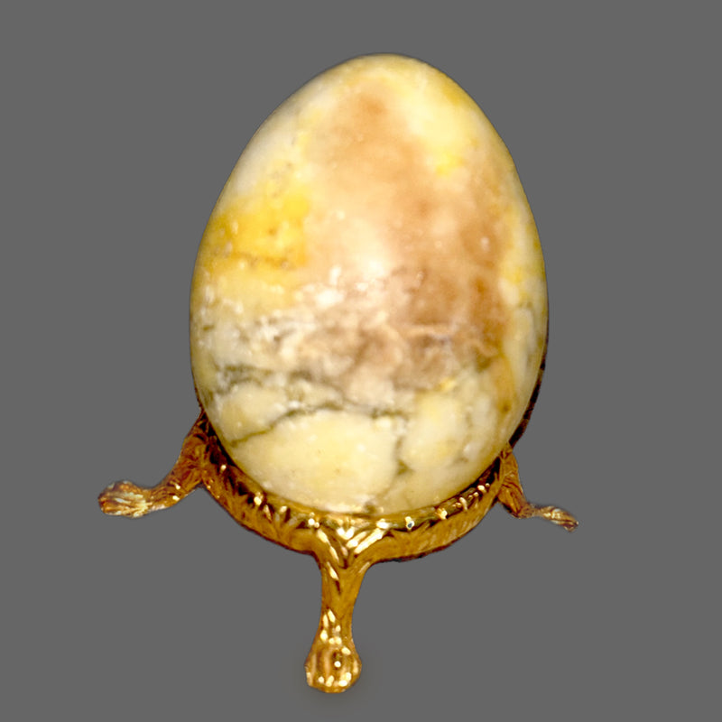 Alabaster Stone Egg – Gentle Light of Calm and Renewal-122g