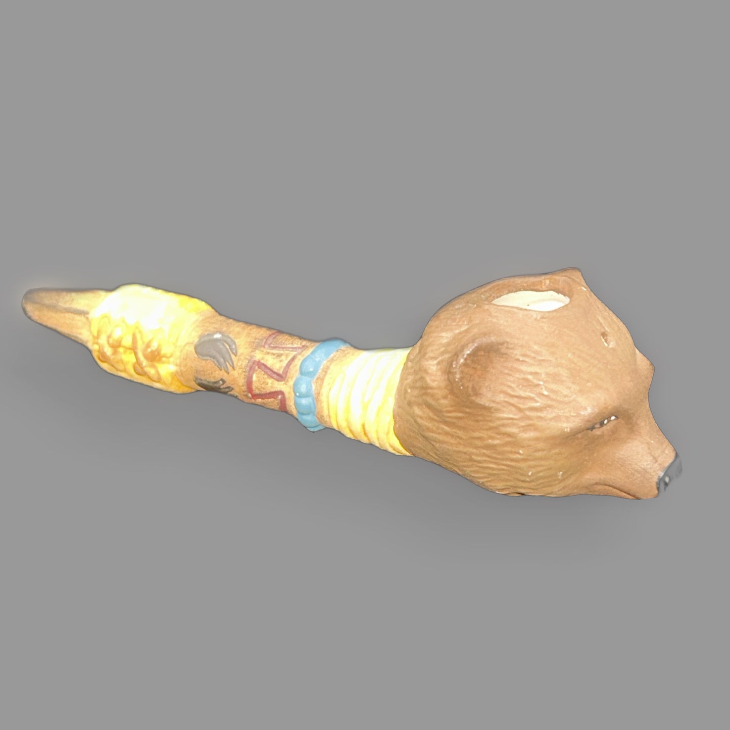 Native American Style Bear Head Pipe