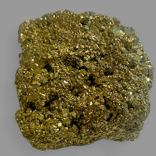 Golden Fragment — Natural Pyrite Crystal Cluster-381g