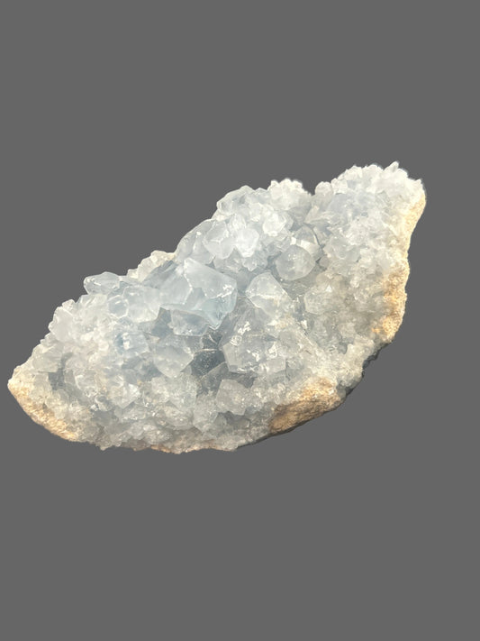 Natural Raw Blue Celestite Mineral Healing Crystal Cluster Geode-389g