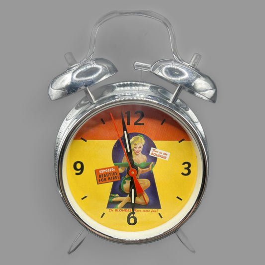Vintage Pin-up Twin Bell Alarm Clock