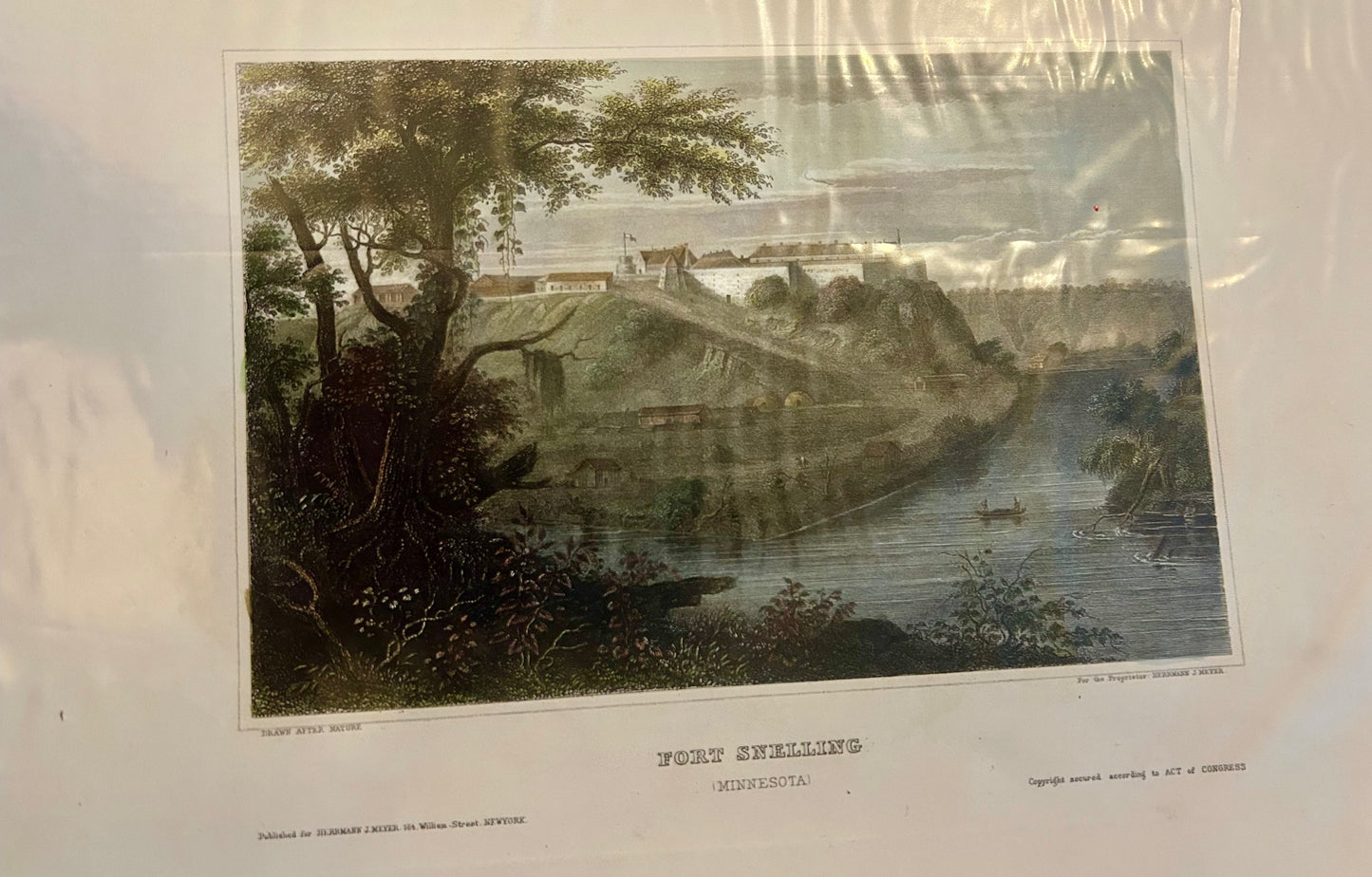Antique U.S. Pacific Railroad Surveys Lake Jessie Lithograph Print