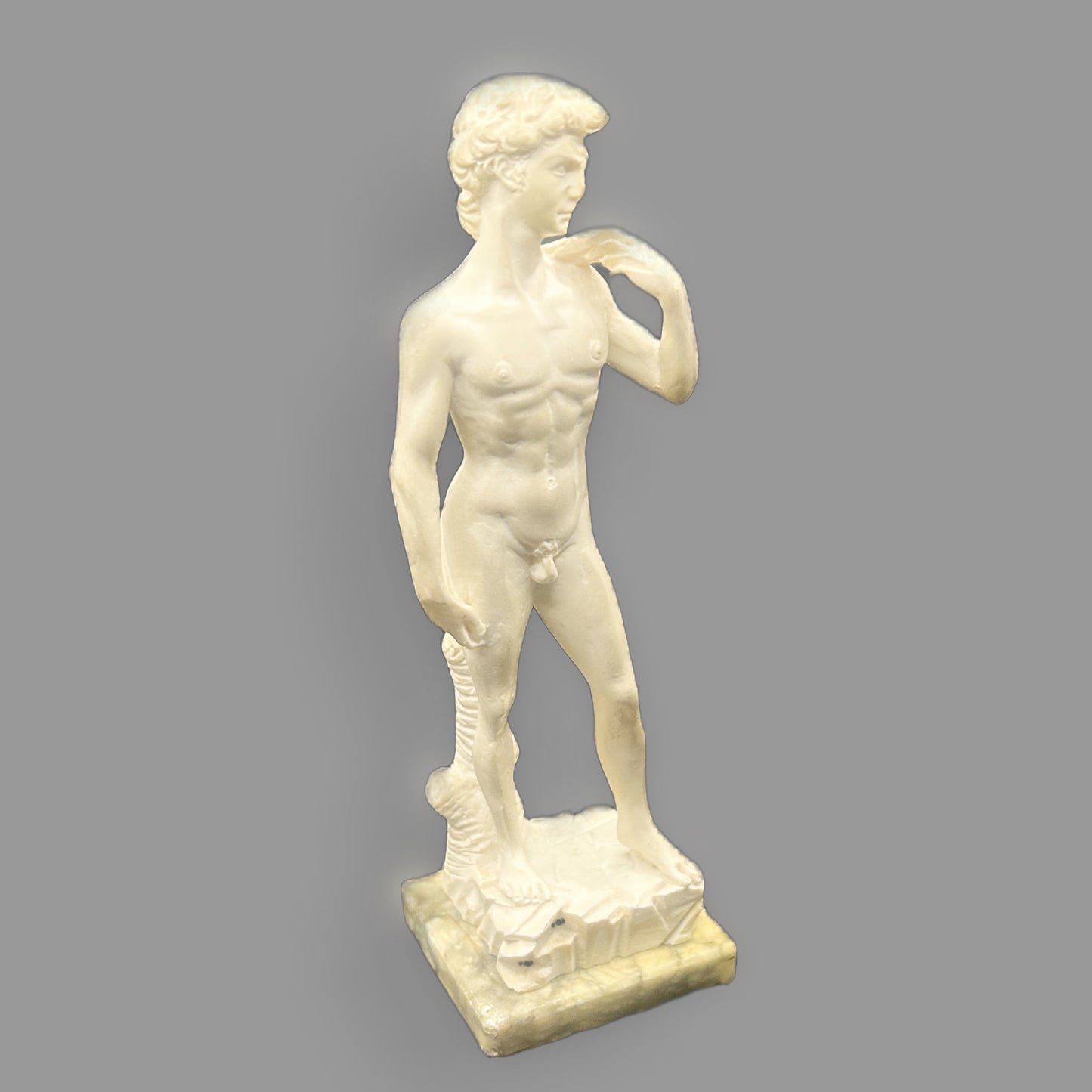 Michelangelo’s David Statue Replica with Marble Base – Classical Sculpture Figurine