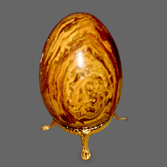 Banded Onyx Egg – Stone of Protection, Discipline, and Inner Strength-254g