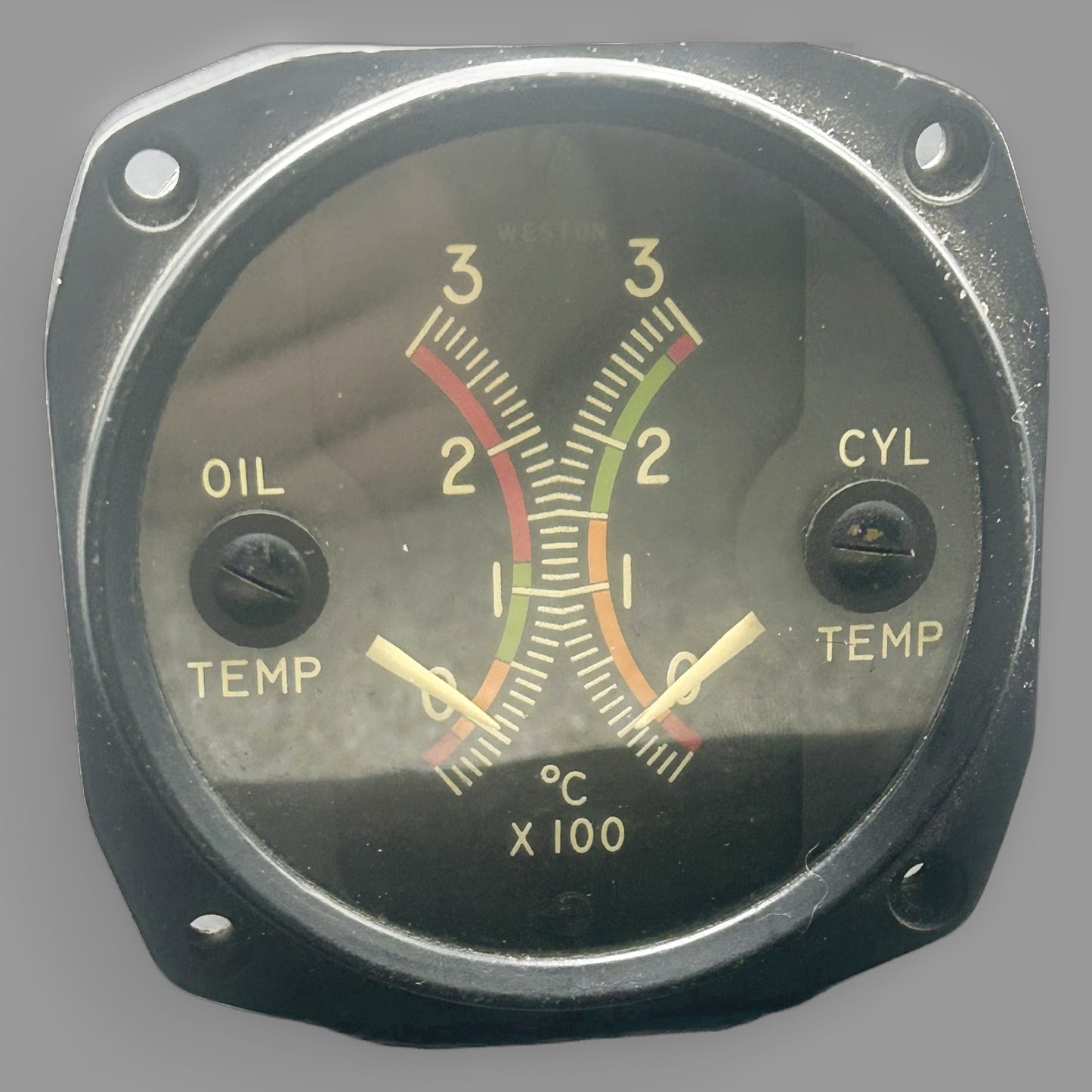 Weston Dual Oil and Cylinder Temperature Gauge