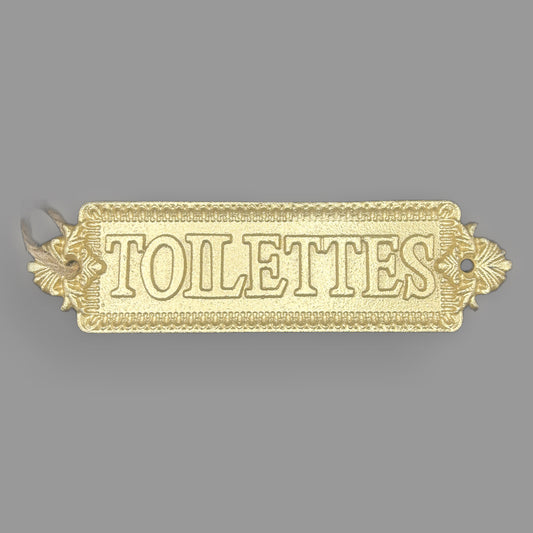 Cast Iron Toilettes Door Sign