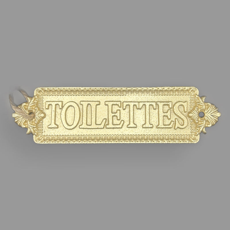 Cast Iron Toilettes Door Sign