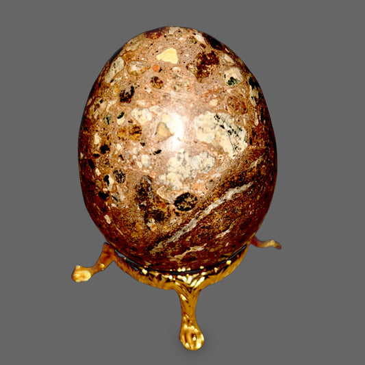 Cavansite & Stilbite Matrix Egg – Stone of Awakening and Gentle Spiritual Insight-197g