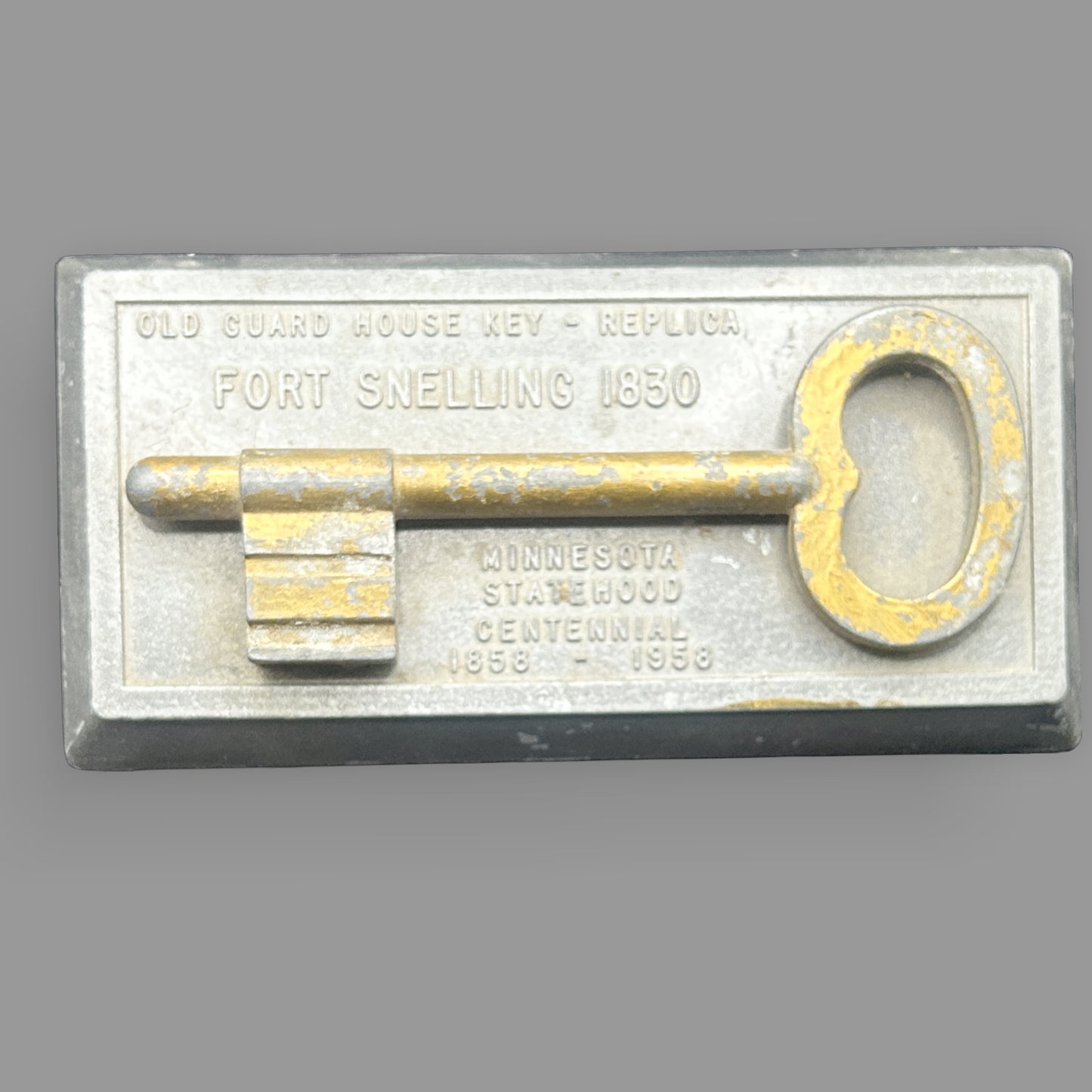 Commemorative Replica Key Plaque – Minnesota Statehood & Fort Snelling Historical Display