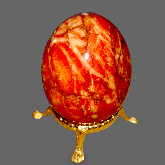 Red Jasper Egg – Stone of Endurance, Stability, and Life Force Strength-149g