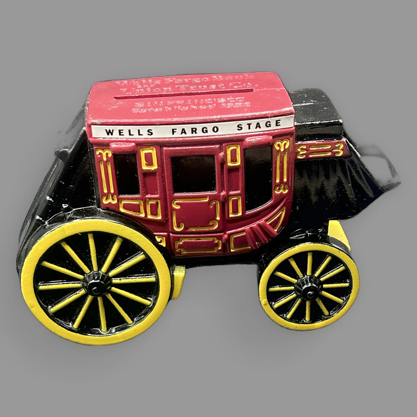 Wells Fargo Stagecoach Cast Iron Coin Bank