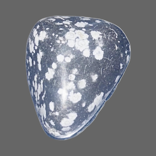 Midnight Snowflake Obsidian – Volcanic Glass of Frozen Ash Pattern-11g