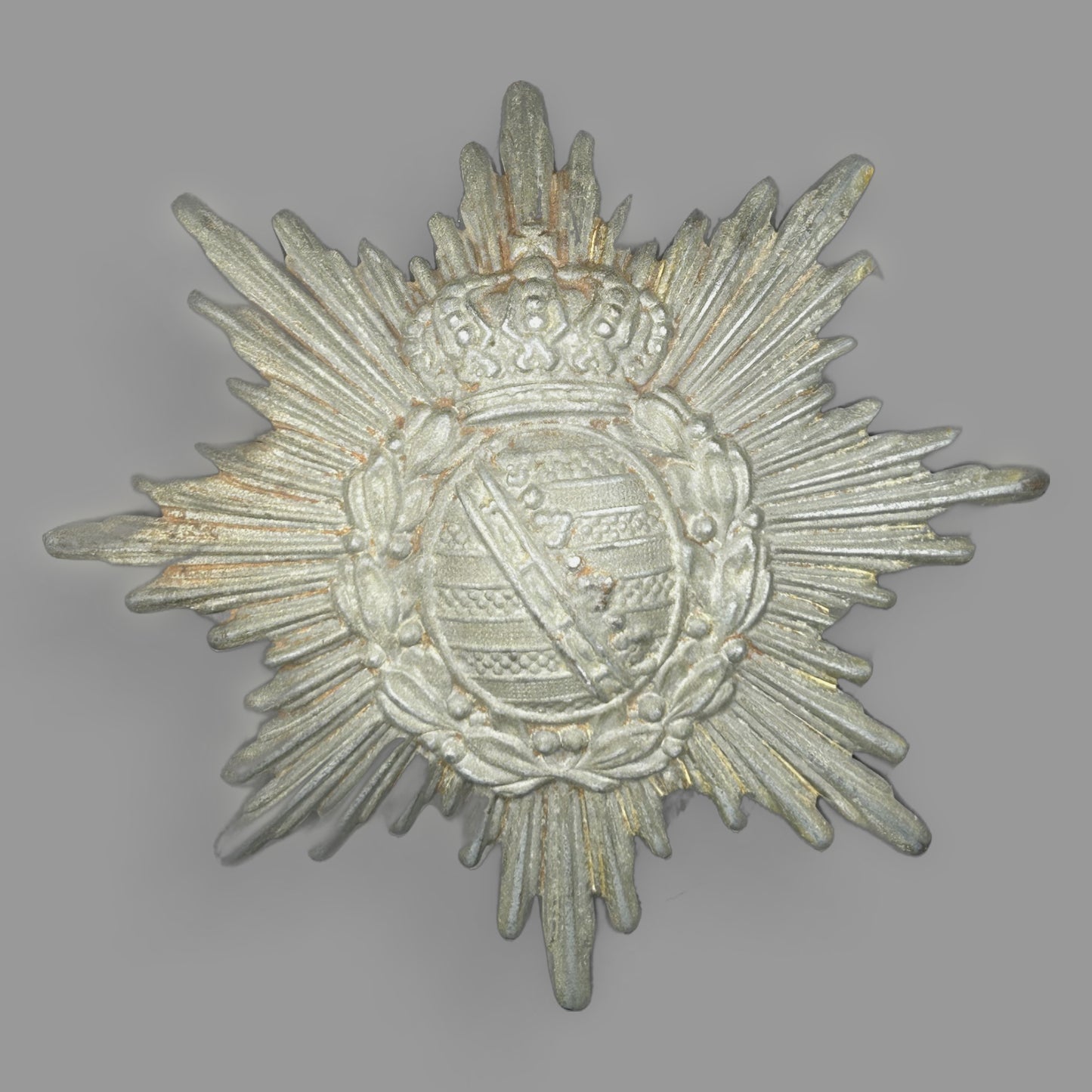 Imperial German Saxon Pickelhaube Star Wappen Badge