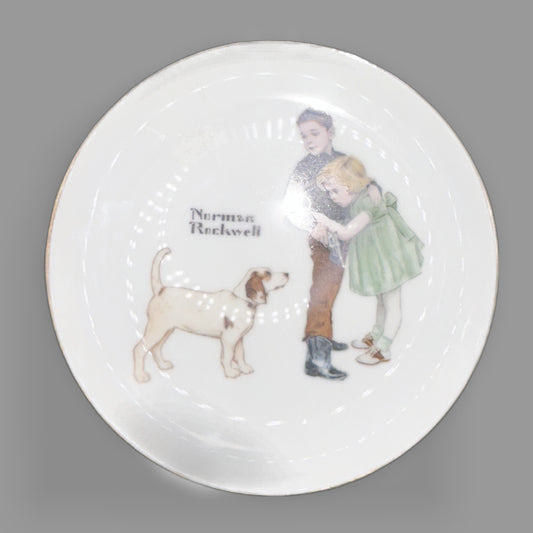 Norman Rockwell Puppy Love Collector Plate