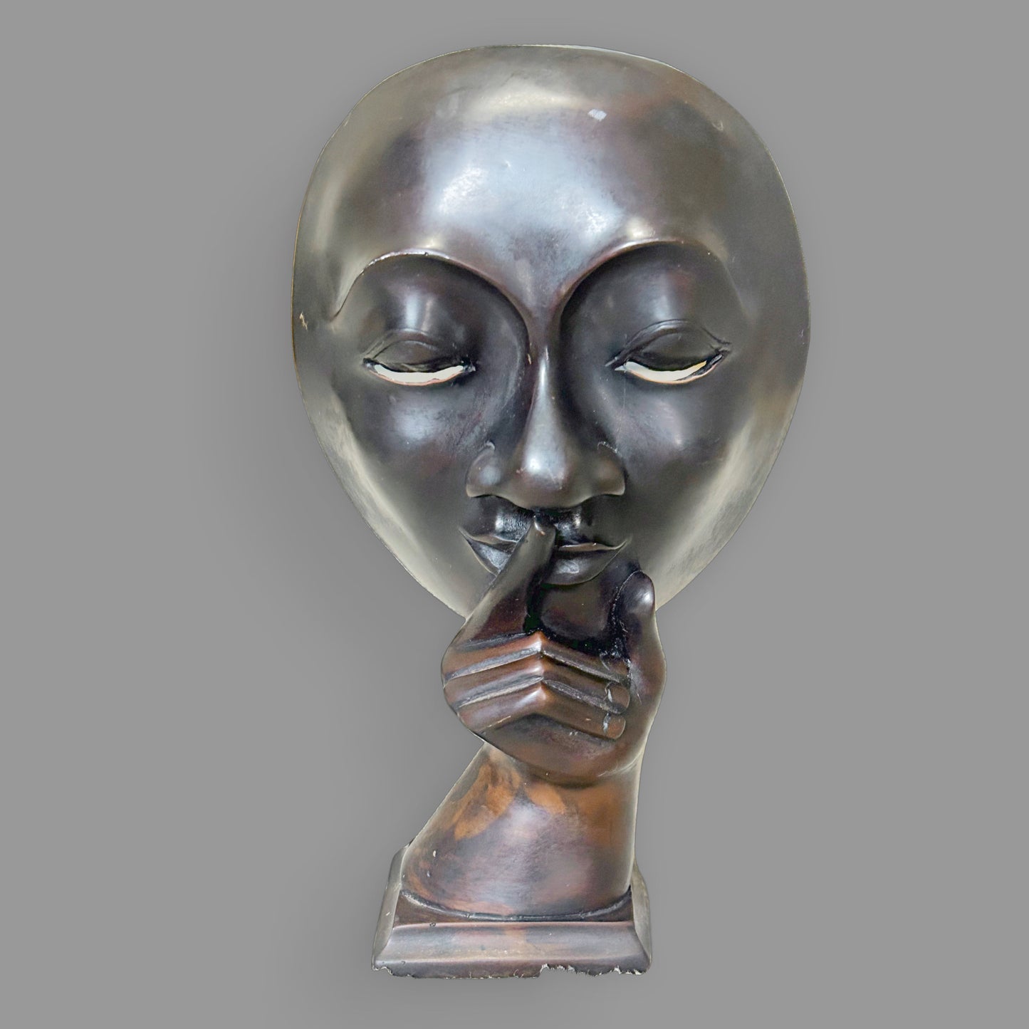 Abstract Silence Face Statue