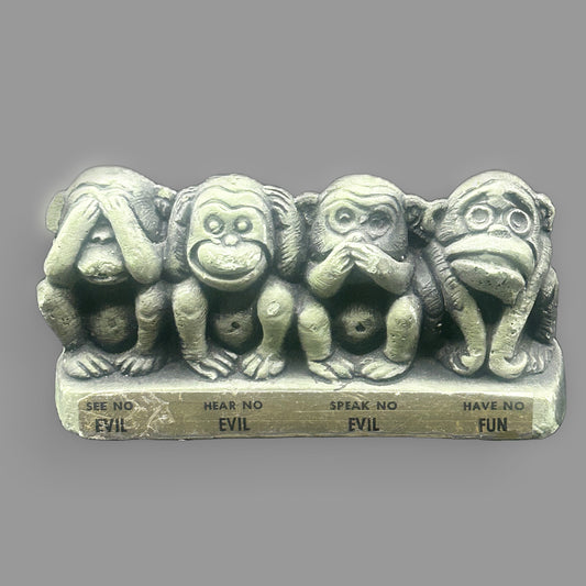 Four Wise Monkeys "Have No Fun" Figurine