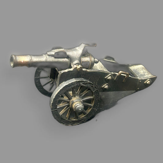 Vintage Cast Iron Cannon Miniature – Decorative Desk Model